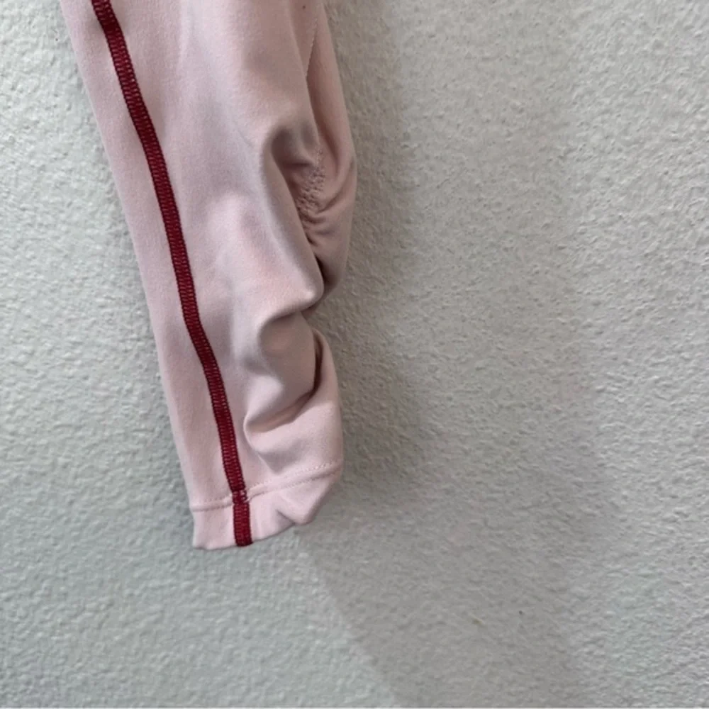 Varley Swathmore Colorblock Leggings Size XXS Red Pink Ruched‎ Hem